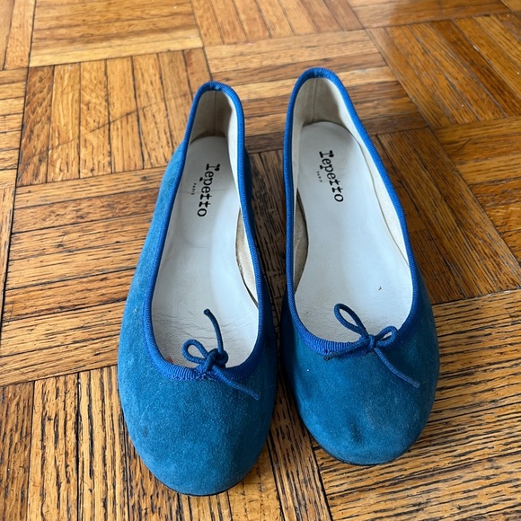 Repetto Shoes - Suede blue repetto ballerina flats